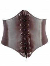 Steampunk gothic belt underbust lacing corset